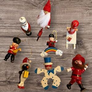 Vintage Wooden Ornament Collection - 1980’s